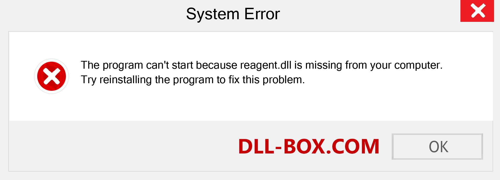  reagent.dll file is missing?. Download for Windows 7, 8, 10 - Fix  reagent dll Missing Error on Windows, photos, images